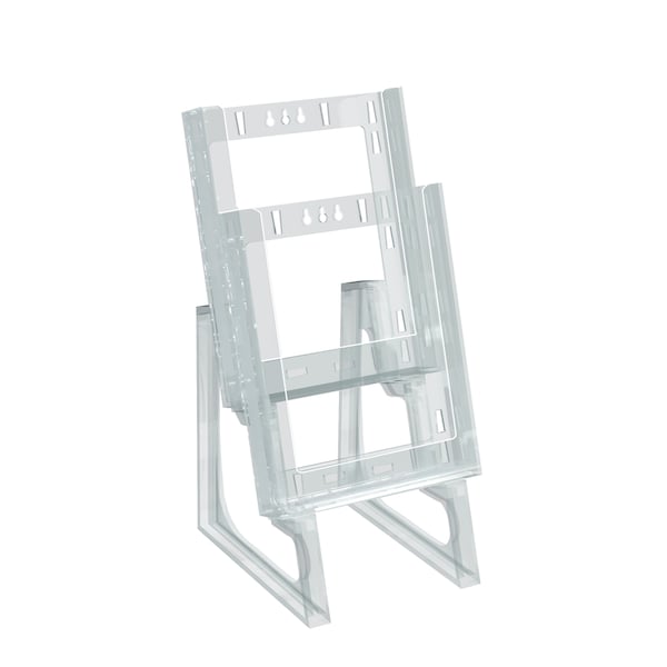 Two-tier Modular Bifold Brochure Holder, PK2